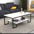 Saas-flow center table for drawing room Nesting Coffee Table Cocktail Tables With iron Base and Wooden Top. 