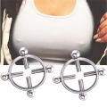 Zishfas Nipple Clamps Rings Stylish Stainless Steel Nipple Clamps Rings. 