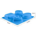 4 Shapes Soap Mold Silicone With Design Embossed Design 03. 