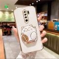 AnDyH For Xiaomi Redmi A1 9 9A 9T 10C Case,Premium Fashion Slim 3D Cute Fortune Cat Stretch Stand Design Solid Color. 