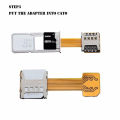 Card Extender Hybrid Dual SIM Card Adapter Sim Extension Cable Slot Durable For Mobile Phone Android Accessories. 
