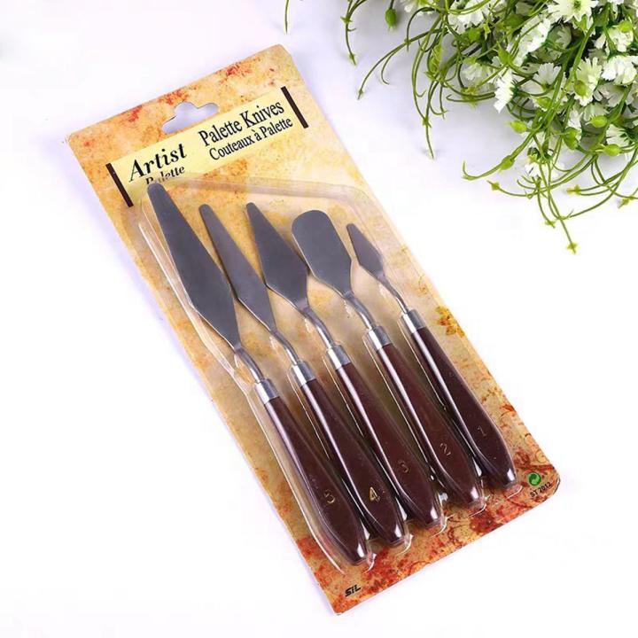 Artist Palette Painting Knife Set of 5 (Stainless Steel)