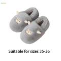 House Slipper Shoes Soft Indoor Slippers for Girlfriend Boyfriend Boys Girls Gray 36 to 37. 
