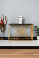 Zeki Decor Gold Metal Console Table – Modern Entryway & Living Room Table (48″ x 12″ x 30″). 