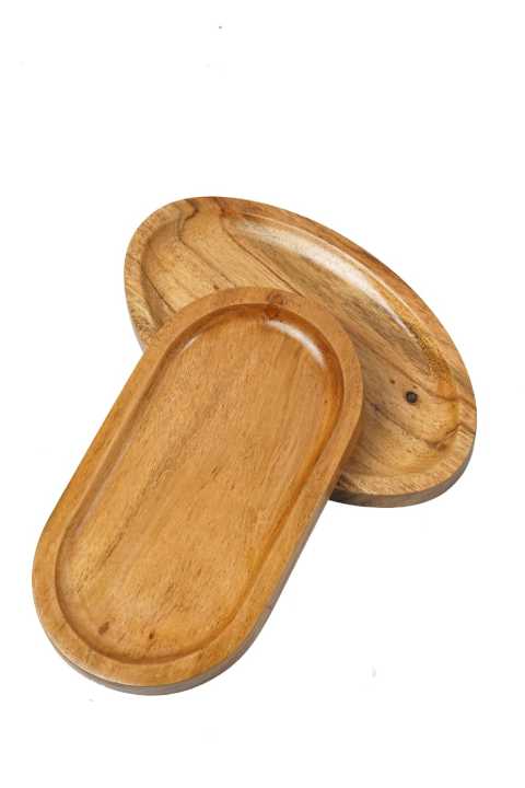 Wooden Fancy Food Serving Tray, Hand Made Wooden Tray,  using for  serving fries ,fast food and  spone & kinfe