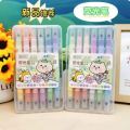 6Pcs/Set Cartoon Animals Highlighter Marker Macaron Oblique Tip-Marker Fluorescent Pen-Vibrant Colored Highlighters with Fine Tips for Adult Teenage Kids, Perfect for Coloring Books, Writing, Journaling, Drawing, Scrapbooking, Art, and Office Use.. 