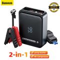 Baseus 2-in-1 Car Jump Starter with Tire Inflator Pump, Chargeable 8000mAh Power Station Air Compressor 1000A Battery Starter. 