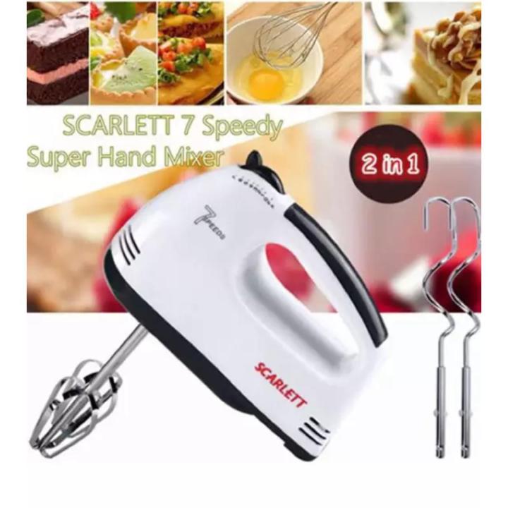 Scarlett Electric Powerful Scarlet BeaterHand Mixer 180Watt Folding Mixing Whisking With