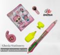 Stationery Gift Set For Kids With Cute Baby Doll Pocket Diary, Multicolor Ball point,Mini Highlighter, Stickers- Arts & Craft School set Stationery Gift Set For Girls-1806. 