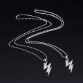 XL Xiao Zhan Wang Yibo Same Lightning Pendant Necklace Fashion Simple Couple Personality Pendant Sweater Chain Men. 