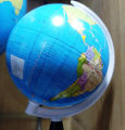 World Globe Earth Teaching Geography Map Home Office School Table Map Small size. 