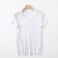 Bamboo Fibre S-5XL T Shirt Men Cotton Soft Comfy Undershirts Short Sleeve Tees Casual Summer T-Shirt Loose Round Neck Male Fashion Tshirt Plus Size Black Grey Dark Blue Green Maroon White Solid Color. 