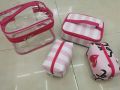 4-in-1 Portable Makeup/Cosmetics Storage & Organizer Set | Zip Pouch, Toiletry Bag, Cosmetic & Jewelry Travel Kit. 