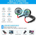 Portable Bladeless Hanging Neck Fan | Super Cooling Strong Fan 360° | Bladeless Hanging Neck Fan For Kitchen | Rechargeable USB Mini Neck Fan For Summer Sport Travel Outdoor. 