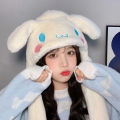Sanrio Jumping Up Cap Cinnamoroll My Melody Ear Moving Hat Kawaii Kuromi Soft Plush Hat Toys Funny Toy-Angelia. 