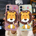 YIWESAN For vivo Y55s 5G Case Thin Side Edge Square New Design Phone Cases Plating Pattern Cartoon Fashion Lion Silicone Casing Full Back Cover Camera Protection Shockproof Softcase. 