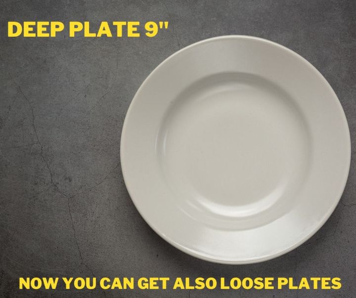 Melamine Deep Plate 9" Inch (Pack of 6)