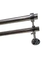 MM Hardware Adjustable Double Layer Curtain Rod Bracket Durable and Elegant, Fits Various Lengths. 