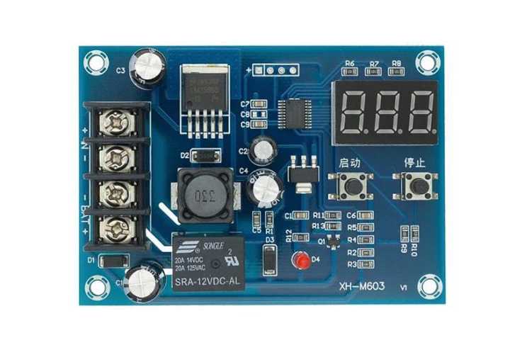 XH-M603 Charging Control Module Digital LED Display Storage Lithium Battery Charger Control Switch Protection Board 12-24V
