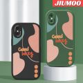 JIUMOO For iPhone X iPhone Xs Case Fashion Simple Line Good Luck Thin New Design Leather Soft Back Cover Camera Protection Cases Shockproof Casing. 