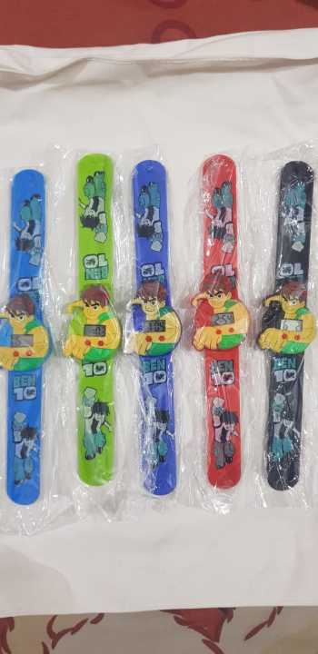 Kids Character Ben10/Spiderman/Batman Watchese Strip Watch For Boys