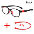 【AmbitionmA】Anti Blue Light Kids Glasses Square Children Boy Girls Computer Transparent Blocking Reflective Eyeglasses Silicone Soft Frame. 