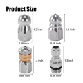 Suitable for Karcher Pressure Washer Nozzle Sewer Cleaning Tool Ejector Drain Cleaning Nozzle Tip 1/4 Easy Install Easy to Use. 