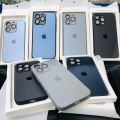 AG Glass Matte case with Apple logo For Iphone 11 12 13 14 15 Pro Max Back cover - Natural titanium. 