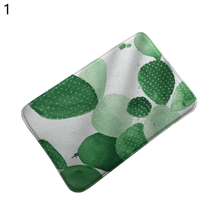 Doormat Anti-shrink Decorative Tropical Cactus Floor Carpet