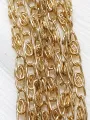 115 cm /45 Inches Chain for Crafting, Handmade Jewelry Making, DIY | KC Gold-Plated Swirl Link | Purse Clutches Cross Body Bags Chain. 