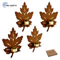 Pak Earth Store Leaf Wall Shelf Brown Color, Candle Flower Holder Brown Color, Wall Decoration Items, Floating Wall Shelves Before buy select pack. 