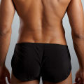 Solid Color Casual Men Elastic Waistband Split Shorts Underwear Home Sportswear. 