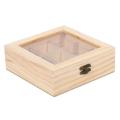Wooden Tea Bag-2*Tea Box-wood color. 