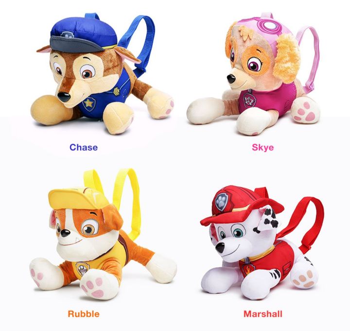 Paw Patrol Backpack Zipper With Adjustable Straps For Kids - Chase, Skye, Marshall