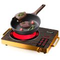 RAF Infrared Cooker Electric Stove 3500W | Single Burner Hot Plate for Kitchen | Digital LED Display | High Power Rapid Heating | Low Voltage Cooking Stove | Wood Finish Electric Cooktop | 1 Year Warranty | Easy Clean Infrared Stove. 