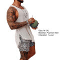 Men Tank Top Lightweight Round Neck Knitted Summer Tank Top. 