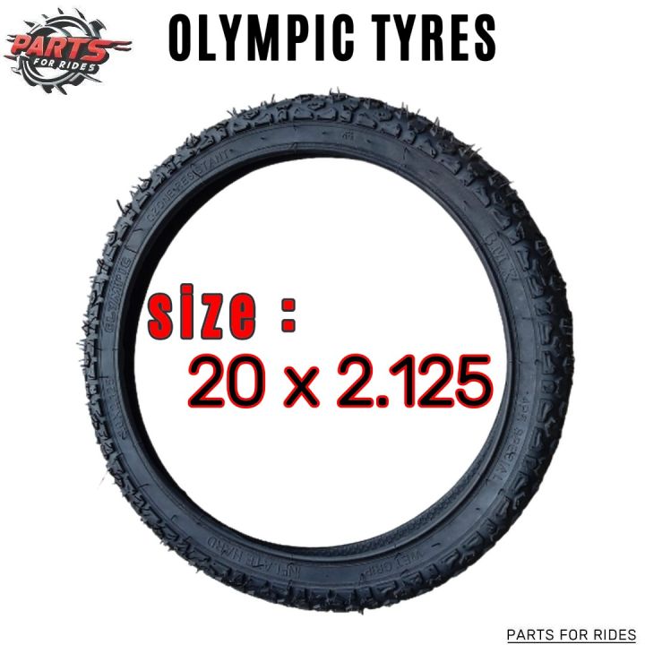 Cycle Tyre 20 inch Bicycle Cycle Mountain Bike Tire Black - 20 X 2.125 Tire Outer & Inner olympic tire and tube