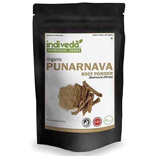 Indiveda Organic Punarnava (Boerhavia diffusa) Powder for Supporting Health,   300gm