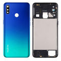 Realme 3 Middle Frame Housing with Power Volume Buttons & Camera Lens Complete Body Casing Replacement Realme 3 - Blue. 