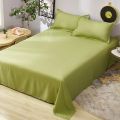 Bed sheet one-piece1.8Rice Bed Four Seasons Color Fitted Sheet Japanese Brushed Quilt Single Single Double Dorm Bedding. 
