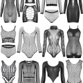 Fishnet Bodysuits Women Fishnet Bodystockings Lingerie Elastic Lace Mesh Bodysuit Hollow Fishnet Body Stockings for Date Wearing. 
