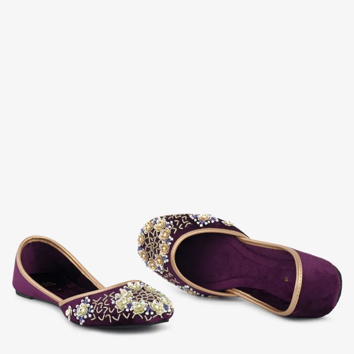 ECS%20Velvet%20Bloom%20Flat%20Khusa%20For%20Women%20-%20Image%202