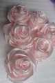satin silk flowers/artificial handmade flowers-pack of 6. 