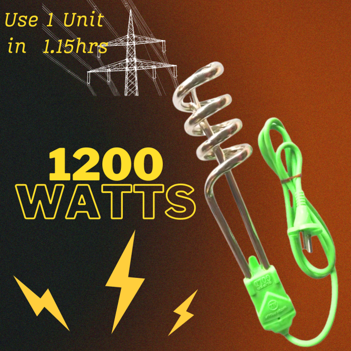 Immersion Rod 1200-2000Watts Waterproof Portable Electric Water heater Rod 220V