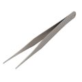 QUANBU Fine Point Silver Tone Pointy Straight Tweezers 4 1/2". 
