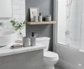 IKEA STORAVAN Polypropylene Plastic 3-piece Bathroom Sets (Soap Dispenser, Toothbrush Holder & Soap Dish) (Grey). 