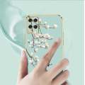 Casing For OPPO A54 4G Luxury Beautiful mapies with flower Camera Protection Phone Case Plating Edges Silicone Soft Cover With Free Lanyard. 