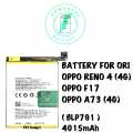 OPPO F17 Battery Replacement BLP791 Battery with 5000mAh Capacity, Lithium Cell Battery for OPPO F17. 