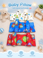 Soft Memory Foam Baby Pillow – Adjustable Head Shaping Cushion  Flat Head Prevention, Anti-Roll, Neck & Spine Support  Newborn Sleeping Positioner for Crib, Cot, Bed, Bassinet, Stroller & Car Seat – Breathable & Portable, Baby Safety Pillow. 