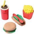 4 Pcs Food Erasers for Kids Pull Apart 3D Mini Erasers Assorted Food Cake Dessert Puzzle Erasers for Birthday Party Supplies Favors, School Classroom Rewards and Novelty Toys. 